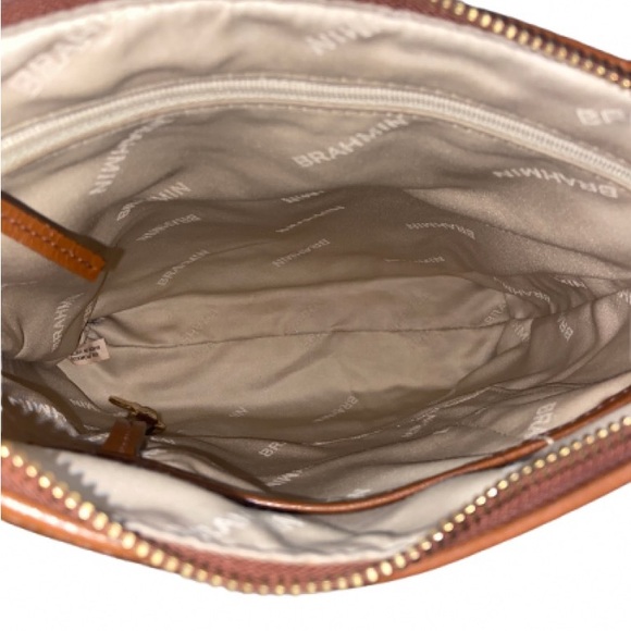 Brahim RARE Katie Crossbody Bag 🤎✨ Italian Straw 🌾 Multi Isla Brown 🤍👜 - Picture 4 of 7